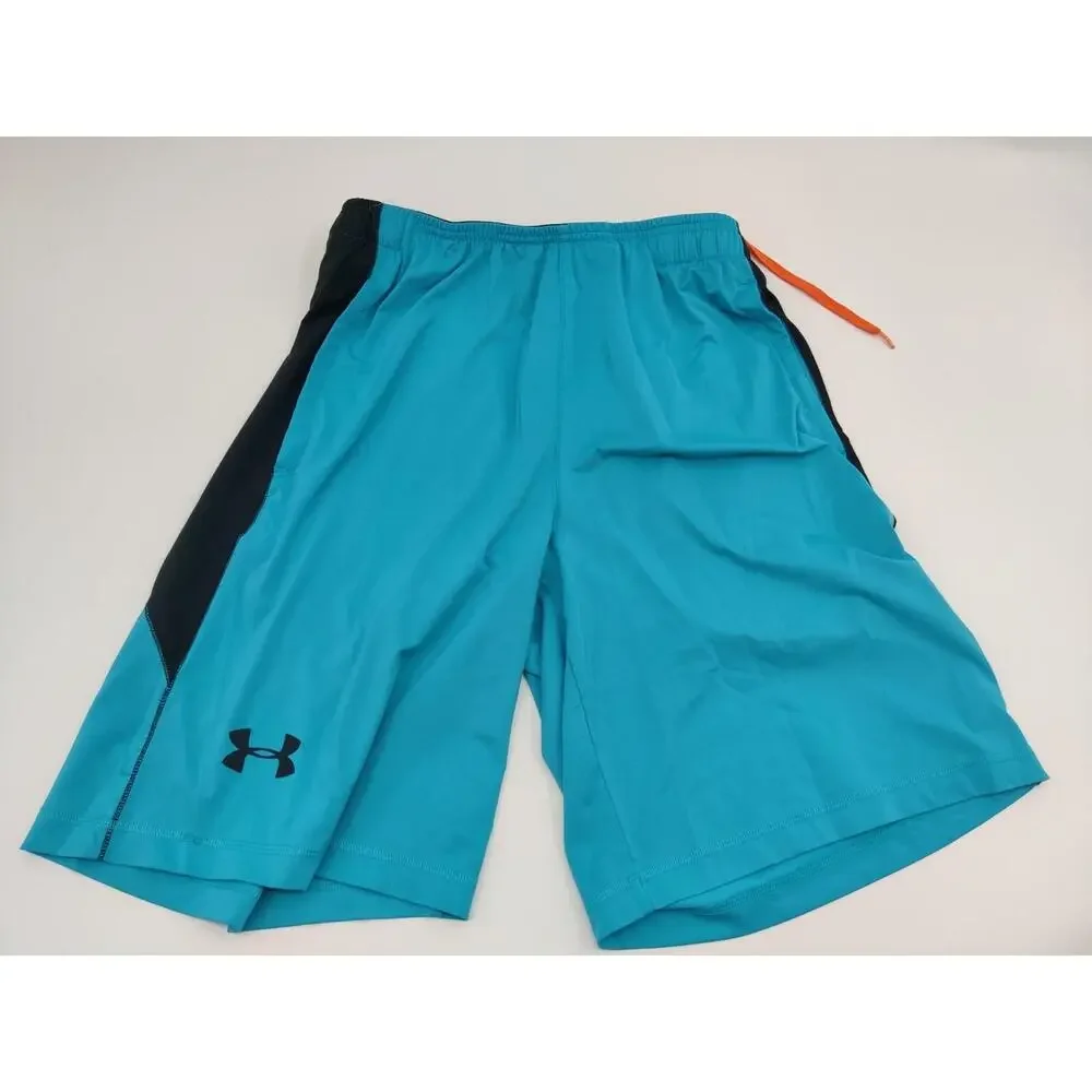 Under Armour Loose Athletic Shorts Mens‎ Size Medium Teal Performance Drawstring